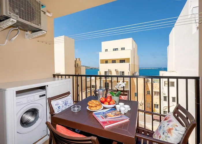 Sea Bliss Apartments With Terrace Just Off Seafront In St Paul\'S Bay - By Getawaysmalta