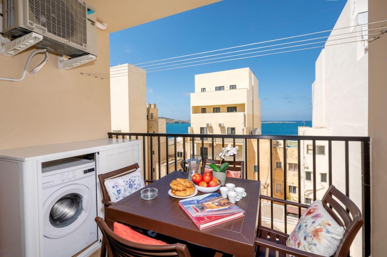 Sea Bliss With Terrace Just Off Seafront In - By Getawaysmalta Apartamento St Paul's Bay